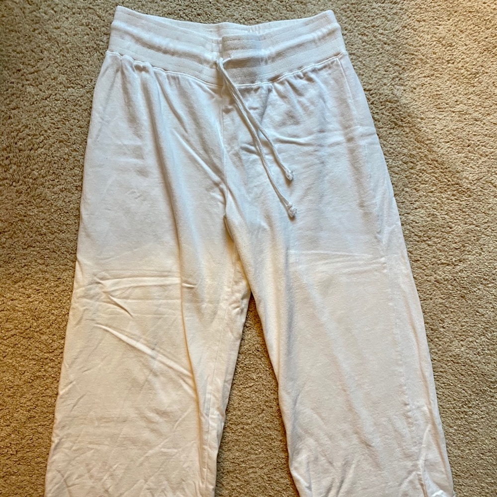 Spiritual gangster loose fit white sweats